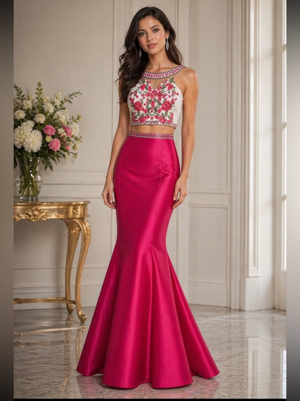 Ellie Wiled two PCs lace bodice mermaid set